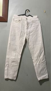 White Trendy Maong Pants