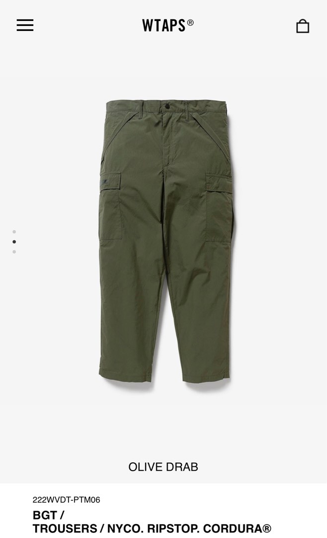 Wtaps BGT TROUSERS NYCO RIPSTOP CORDURA size1, 男裝, 褲＆半截裙