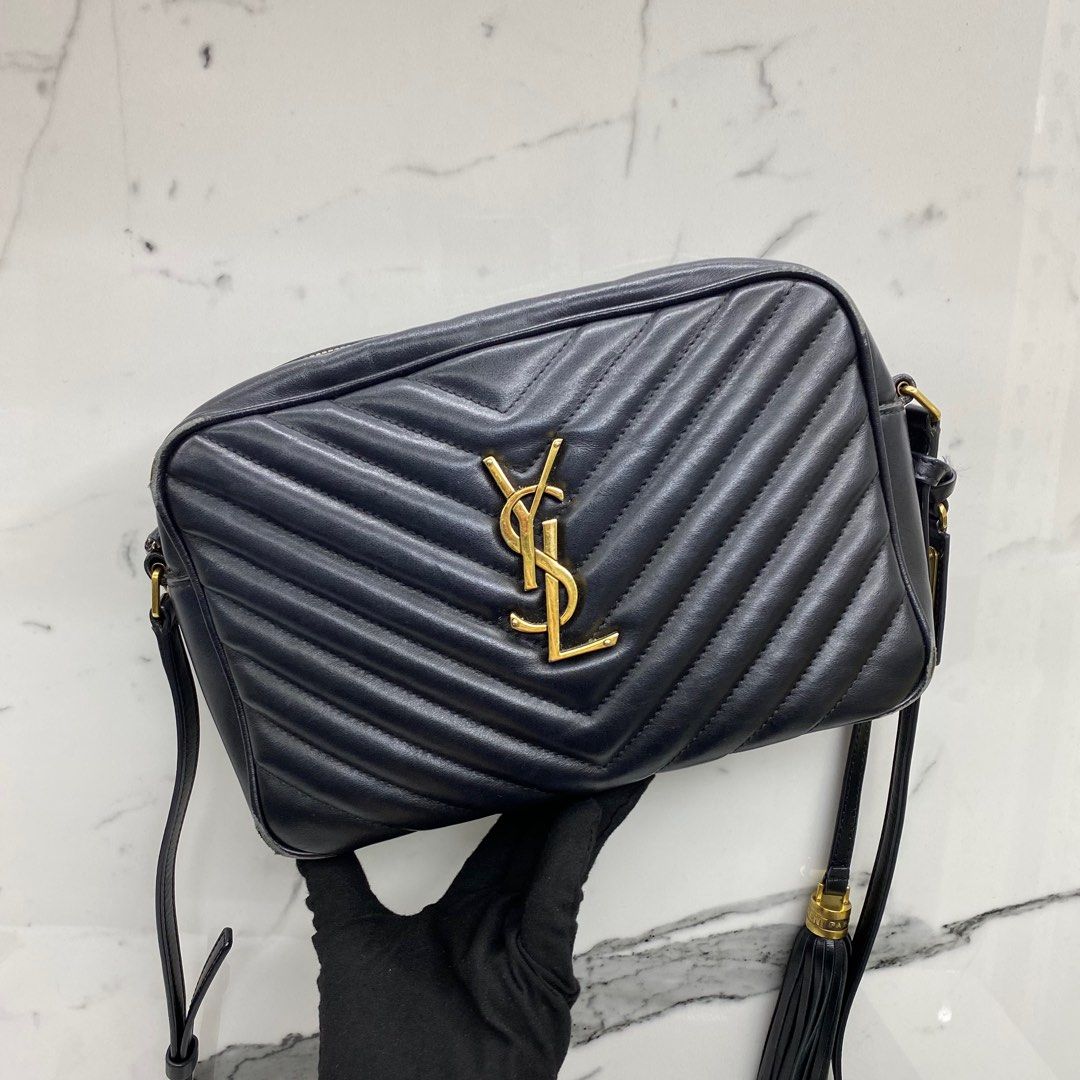 YSL 520534 BLACK LOULOU TASSEL CAMERA SHOULDER BAG 237001155 Women s Fashion Bags Wallets Shoulder Bags on Carousell
