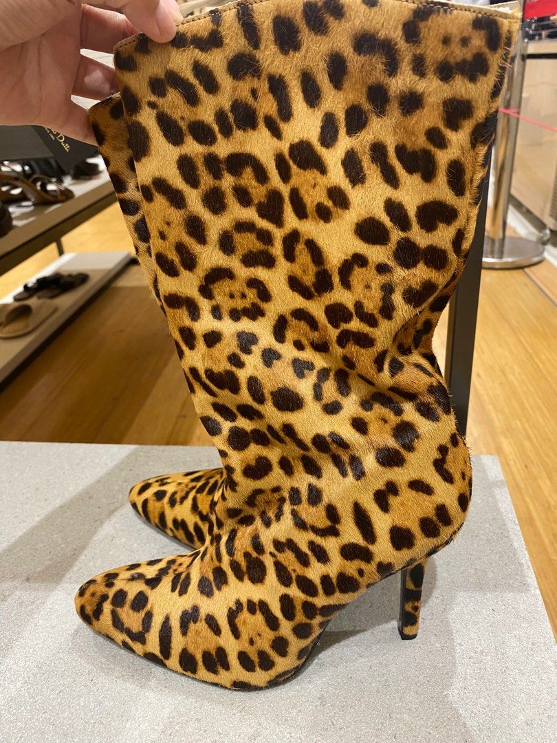 Leopard boots zara hotsell
