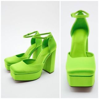 Zara Satin Platform Shoes