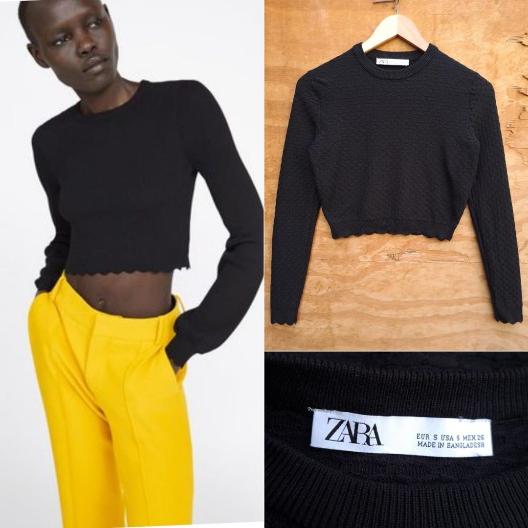 Zara scalloped sweater top