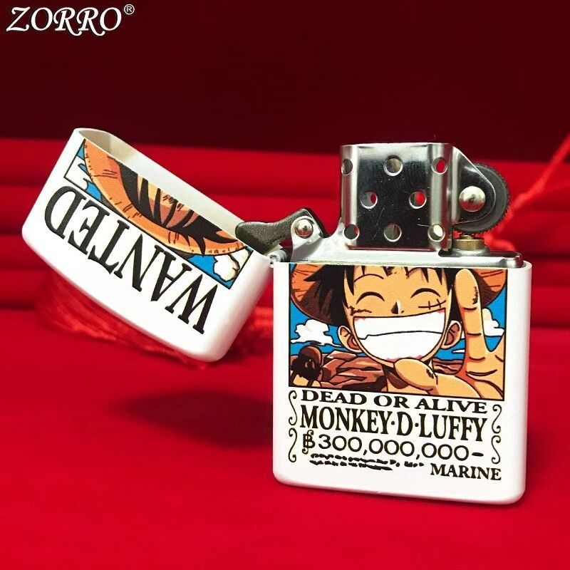 Bandai Anime Genuine One Piece Lighter Pure Copper Carved Flip Anime  Personality Creative Kerosene Lighter Cartoon Holiday Gift - AliExpress