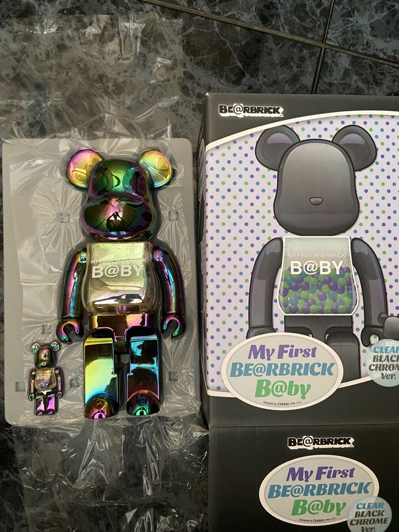 MY FIRST BE@RBRICK B@BY CLEAR BLACK