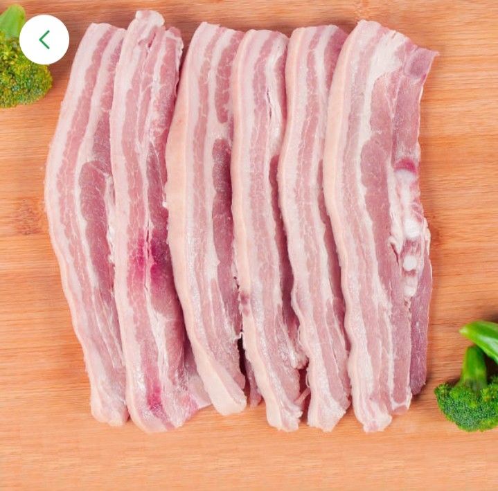 500g Pork Liempo Sliced, Food & Drinks, Chilled & Frozen Food on Carousell