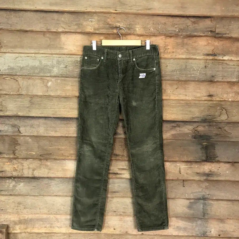 511 Levis Strauss Green Corduroy Jeans Pants 5372 Men s Fashion