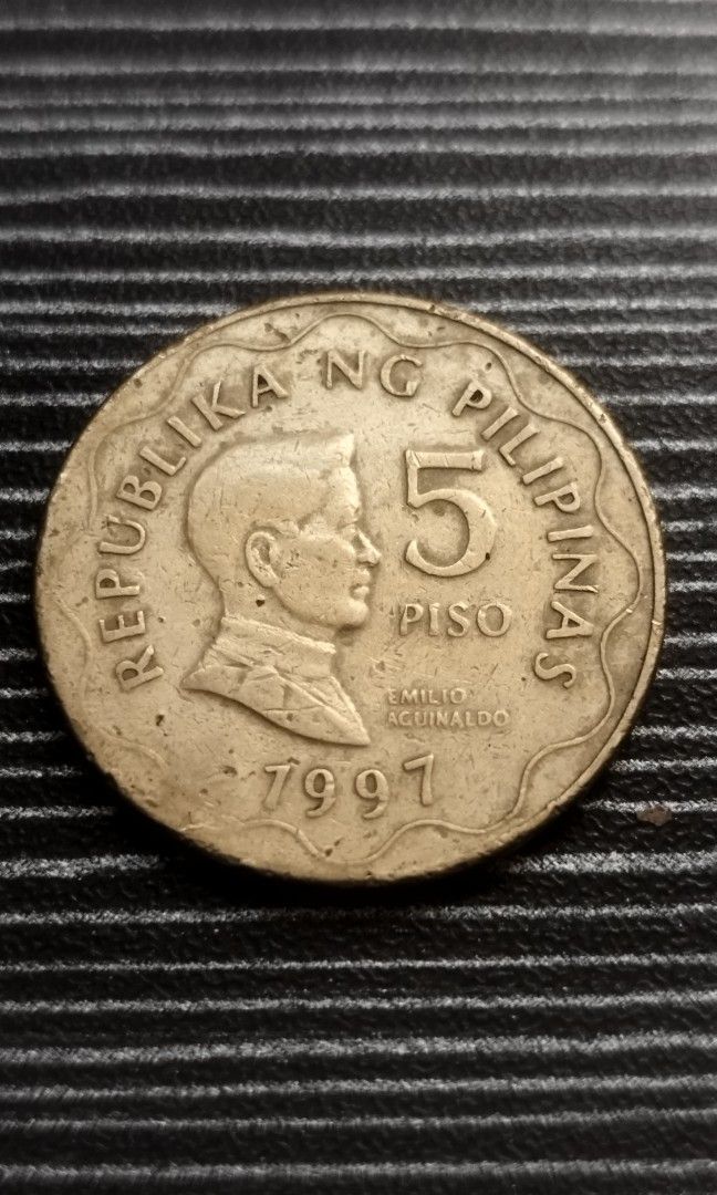 1997 5 peso coin value no mint mark
