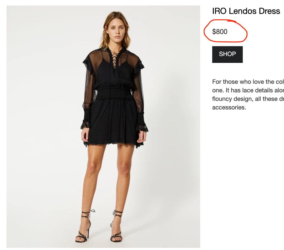 Iro loving outlet dress