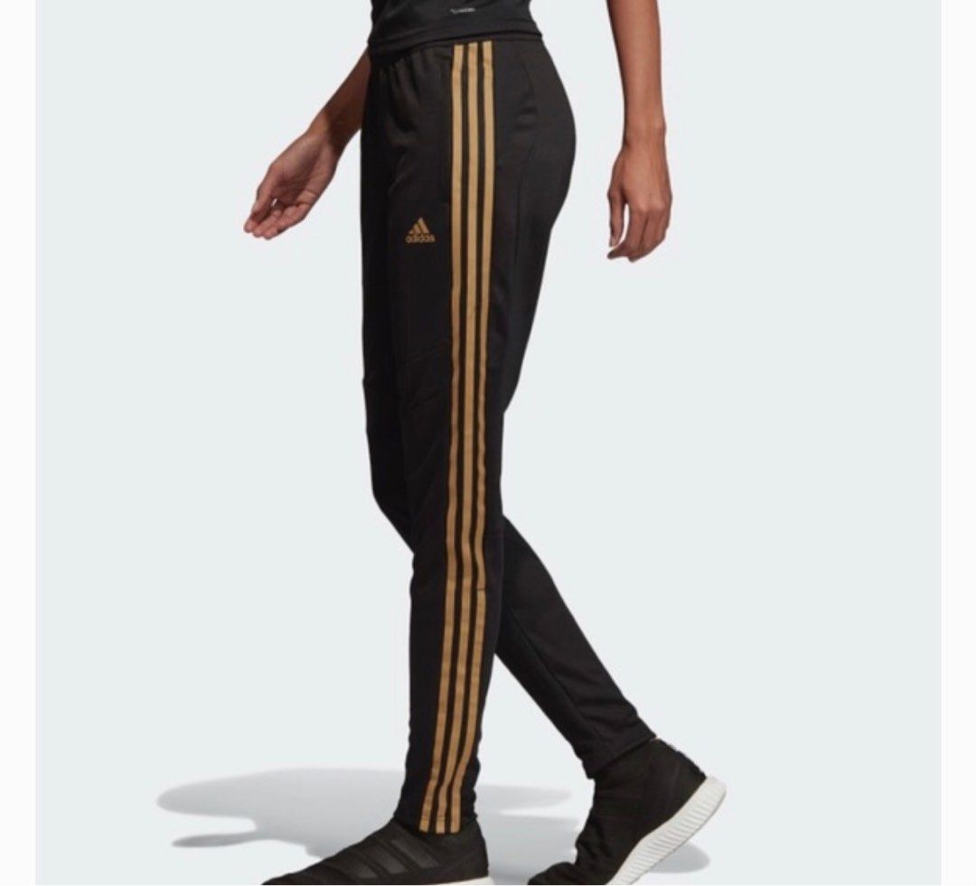Adidas Originals Joggers Pants Black / Gold 3 stripes, Women's Fashion,  Activewear on Carousell