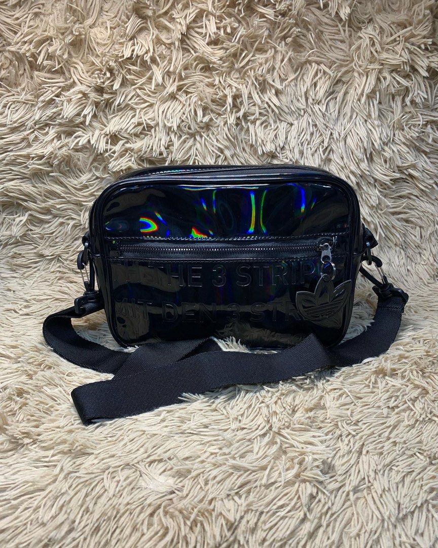 Adidas PVC Holographic Crossbody Bag, Women's Fashion, Bags & Wallets