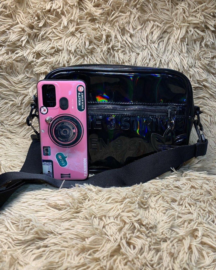 Adidas PVC Holographic Crossbody Bag, Women's Fashion, Bags & Wallets