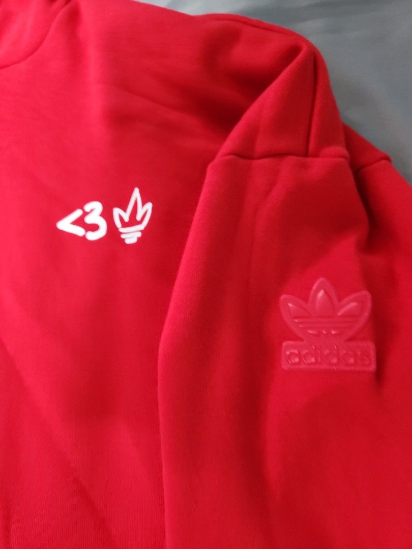 Adidas originals red hoodie best sale