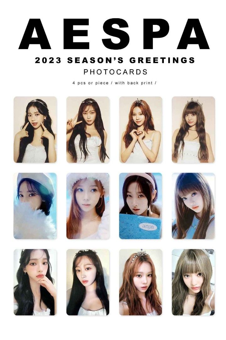AESPA 2023 Season'd Greetings Photocards (READ THE DESCRIPTION