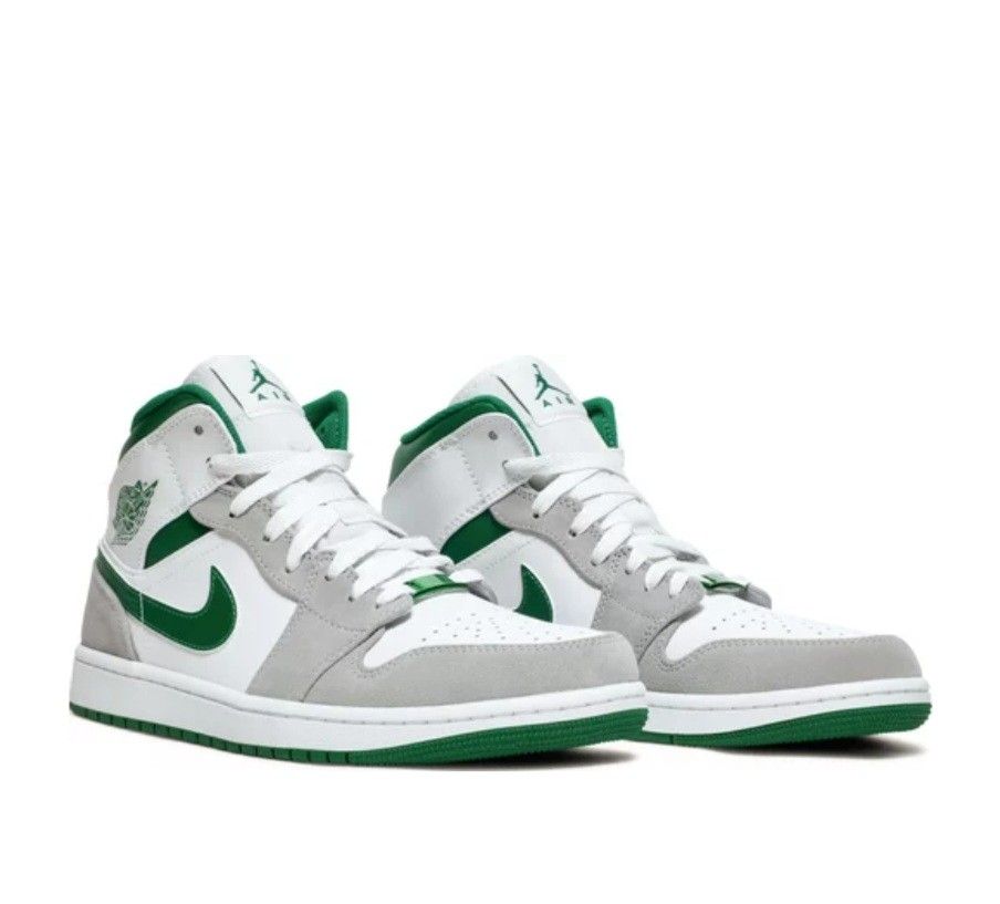 Air Jordan 1 Mid SE Grey Green Men s Fashion Footwear Sneakers