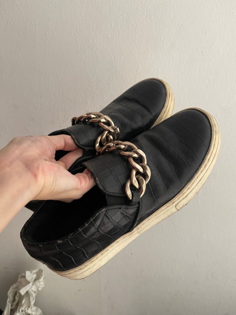 Aldo black cheap and gold sneakers