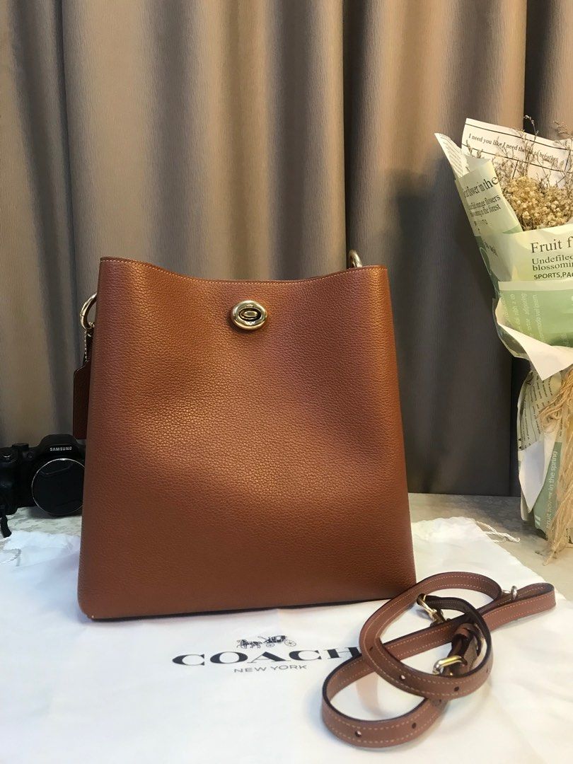 Coach polished pebble clearance leather charlie bucket crossbody