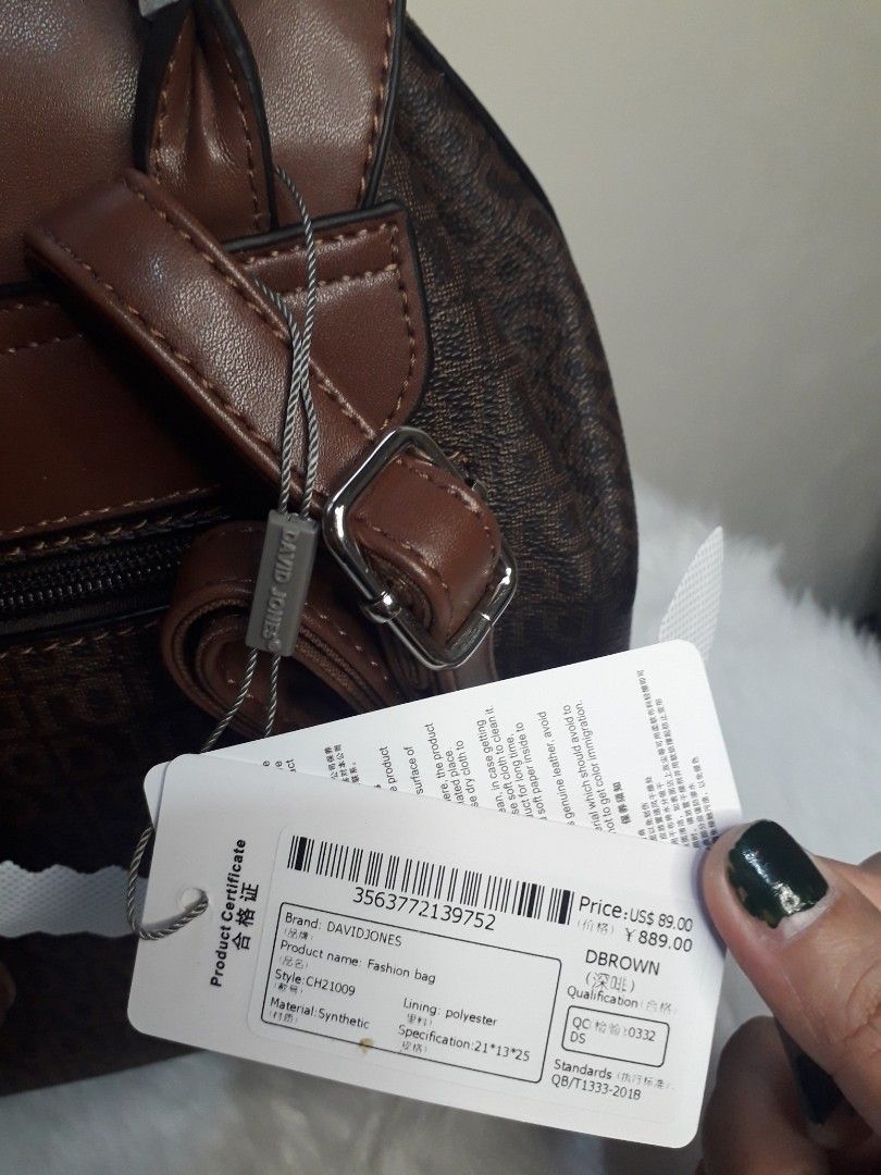 Authentic David Jones Paris Backpack, Women's Fashion, Bags & Wallets ...
