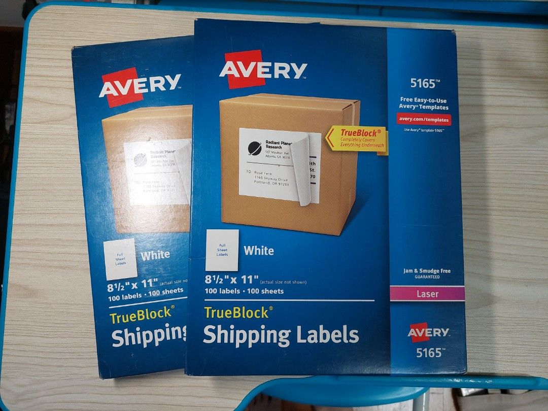 Avery Shipping Labels Full Sheet for making Flashcards ...