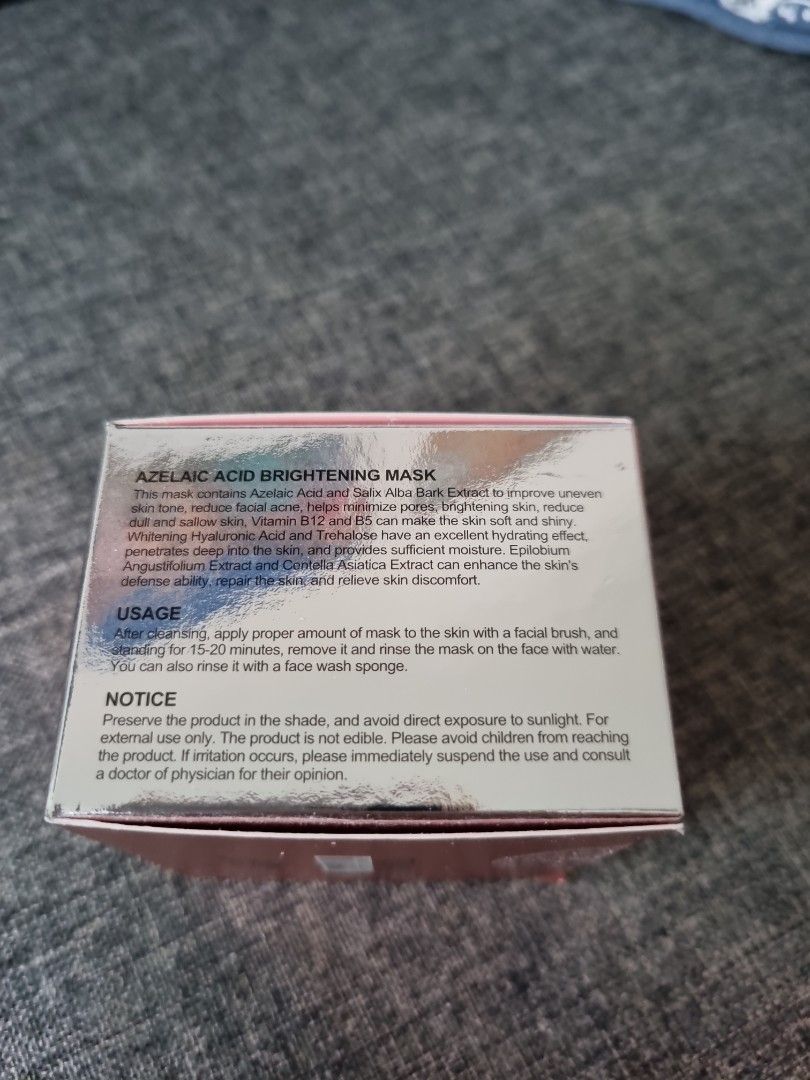 Azelaic Acid Brightening Mask 30g, Beauty & Personal Care, Face, Face Care on Carousell