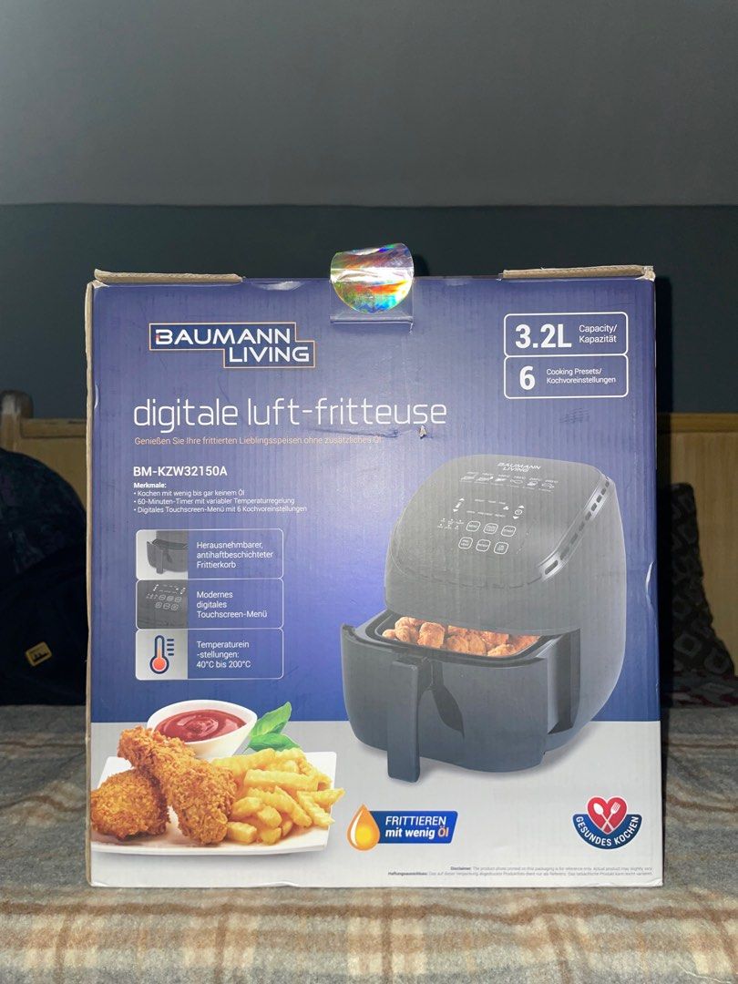 BAUMANN LIVING DIGITAL AIRFRYER, TV & Home Appliances, Kitchen