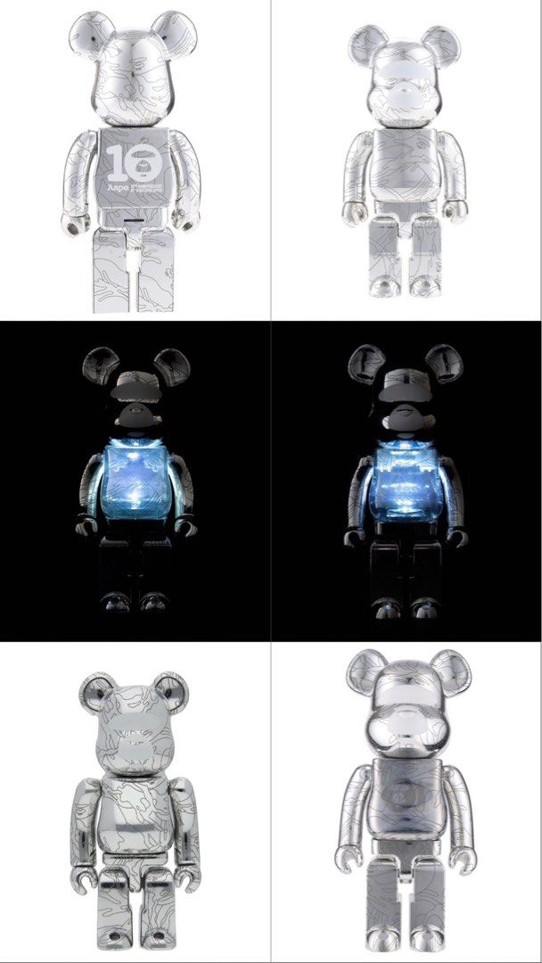Bearbrick x AAPE BY A BATHING APE 10th Anniversary 100% & 400% bearbrick  Bape 10週年