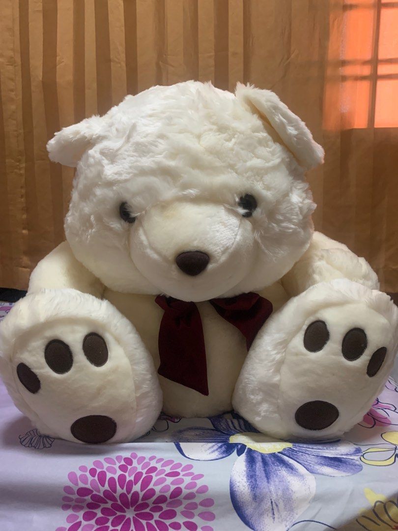 life size white teddy bear