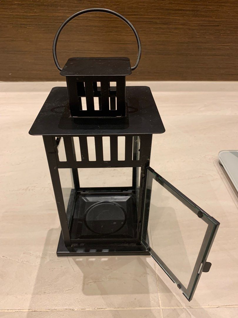 Ikea Black Lantern for Block Candle, Furniture & Home Living, Home Decor, Other Home Decor on