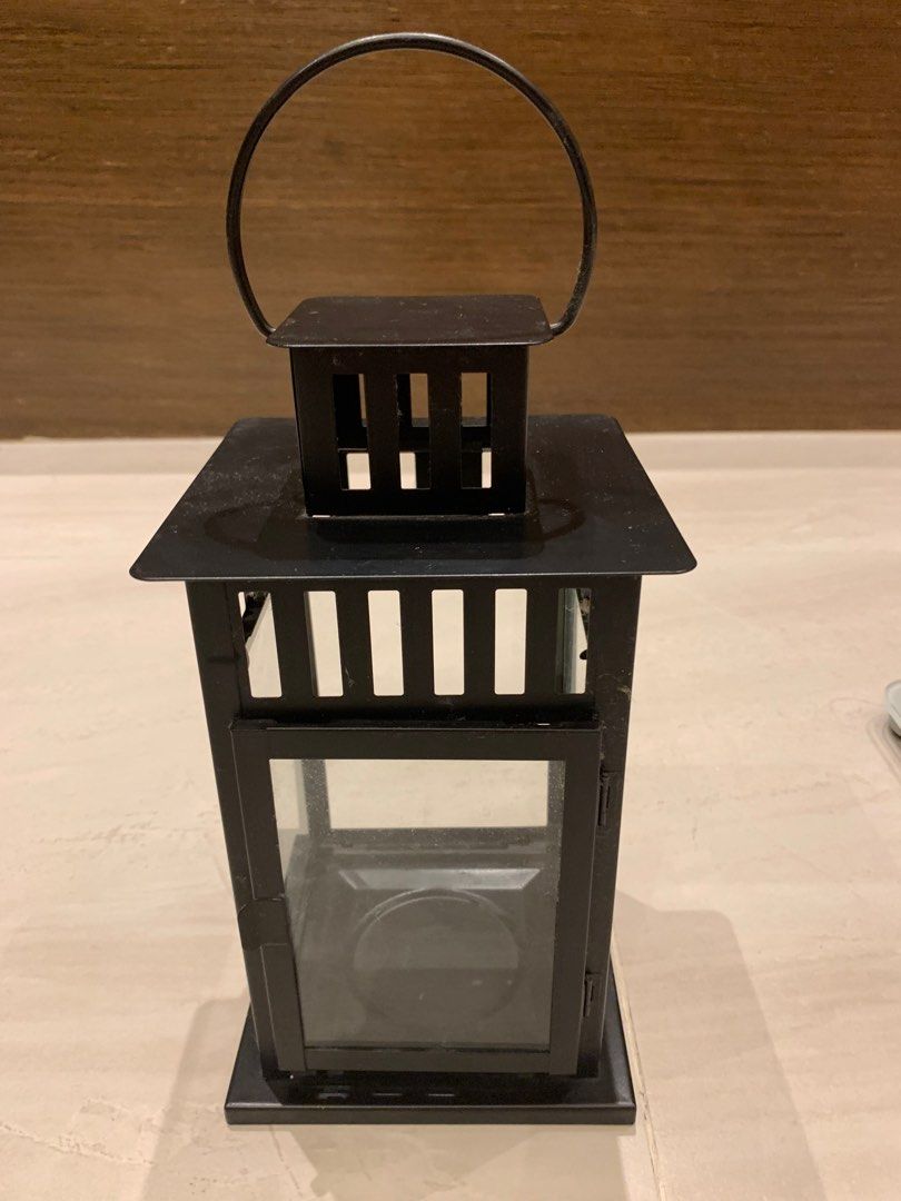 Ikea Black Lantern for Block Candle, Furniture & Home Living, Home Decor, Other Home Decor on
