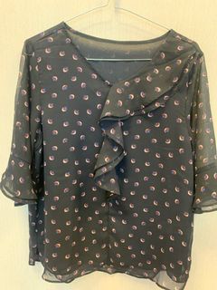 Blouse ruffle, kemeja ruffle,blouse fashion,kemeja fashion