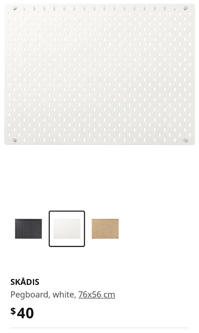 BNIB IKEA Skadis 75x56cm, Furniture & Home Living, Home Decor, Wall Decor on Carousell