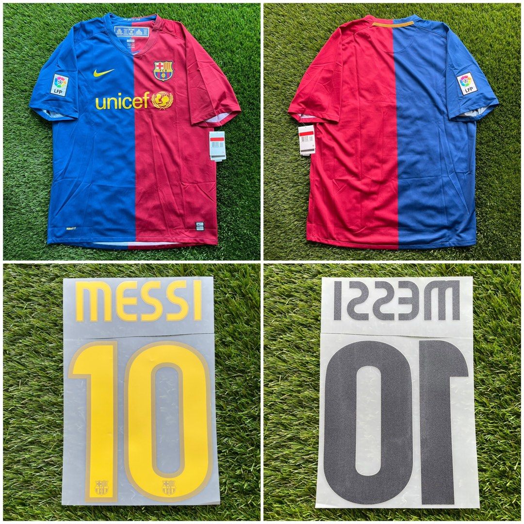 BARCELONA 2008 2009 MESSI 10 AWAY LONG SLEEVE SHIRT (Excellent) L – Foot- Jerseys