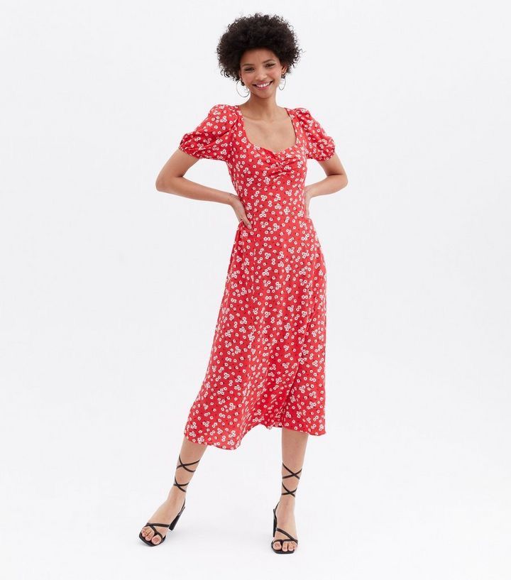 Red dress new look outlet