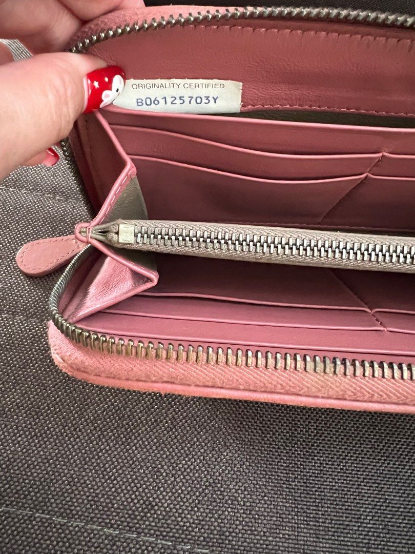 Authentic Bottega Veneta Intrecciato Pink Snakeskin wallet