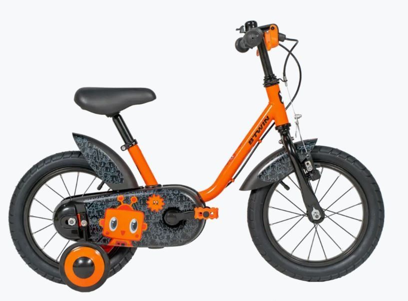 Boys Bike Btwin 16 inch Robot 500 3 5 years Orange Decathlon