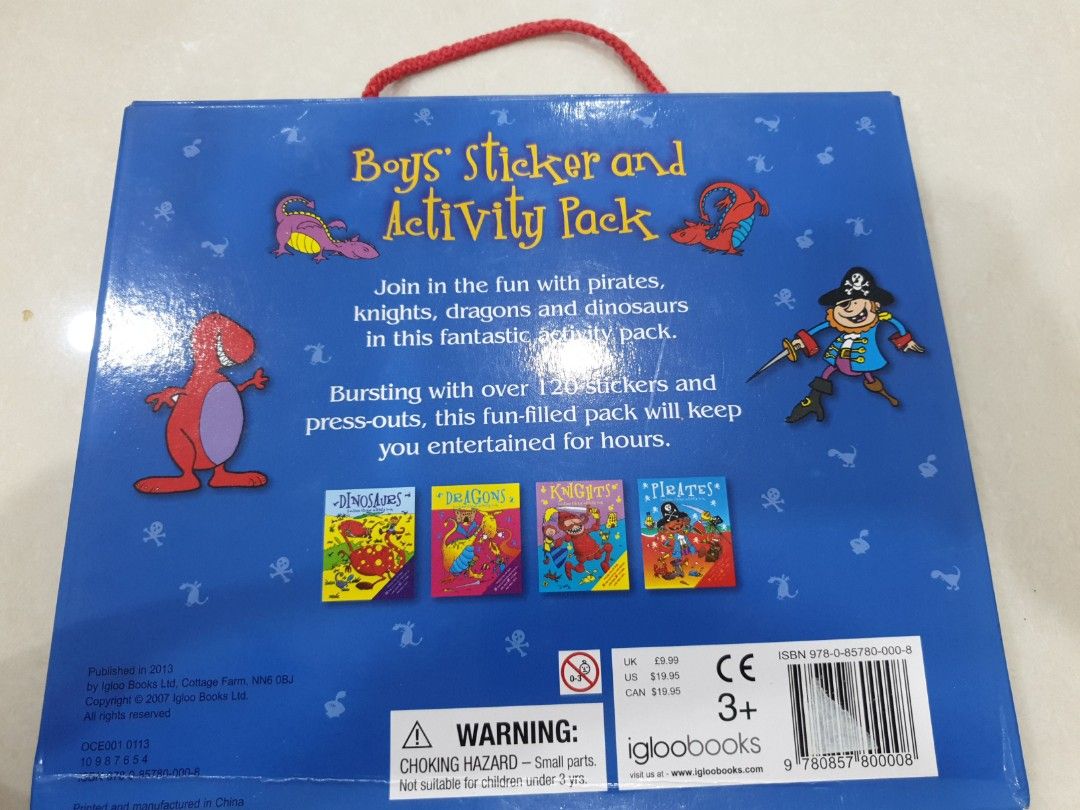Boys Sticker and Activity Pack, Hobbies & Toys, Toys & Games on Carousell