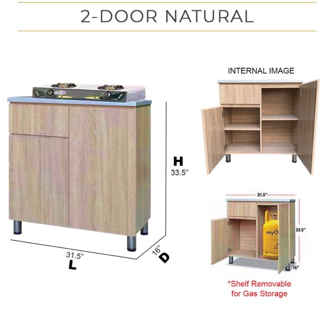 *BRAND NEW 2-Door Kitchen Cabinet (FREE DELIVERY), Furniture &amp; Home ...