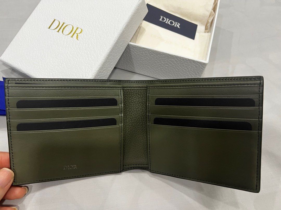 Dior - Business Card Holder Black Grained Calfskin with CD Icon Signature - Men