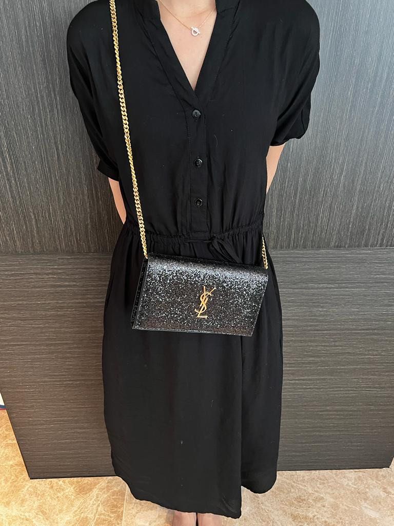 Ysl glitter clutch hotsell