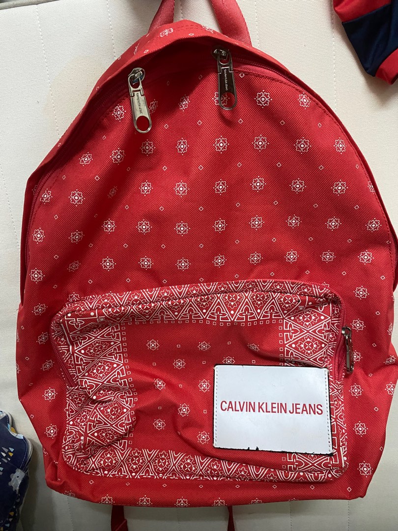 Calvin klein hotsell backpack red