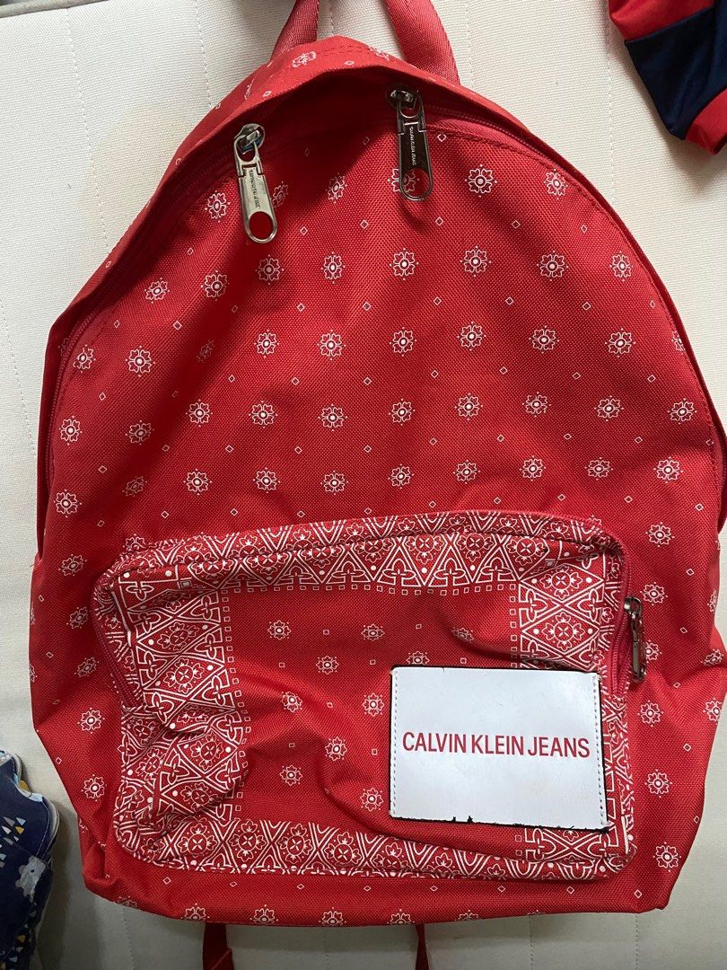 Calvin klein top backpack red