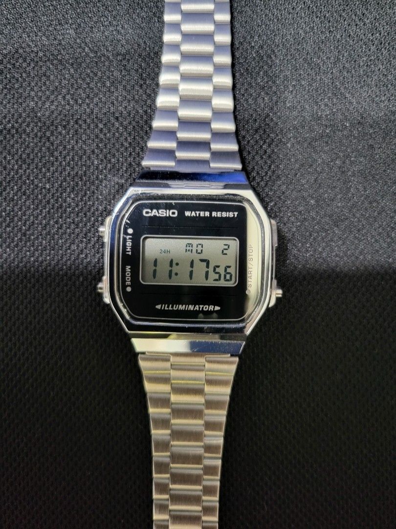 Casio digital watch vintage retro look model A168 . Worn