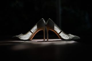 Charles & Keith white lace shoes - Wedding collection