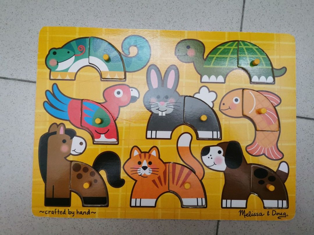 Children learning peg puzzle wood, Hobbies & Toys, Toys & Games on