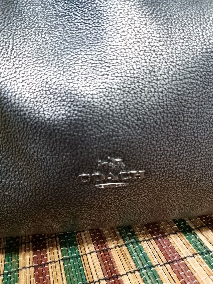 Coach edie metallic gunmetal hot sale