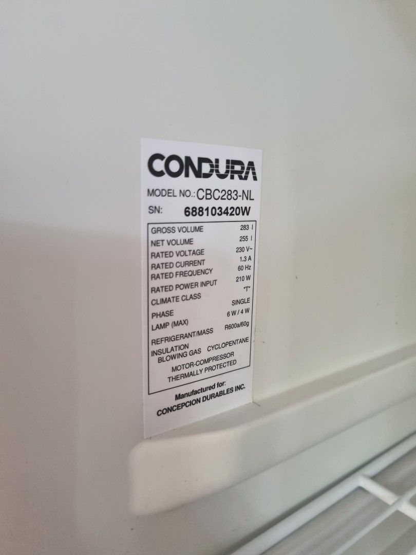 Condura Upright Chiller 10 cu.ft., TV & Home Appliances, Kitchen