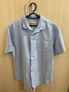 Cotton On Short Sleeve Shirt - Light Blue, Size S