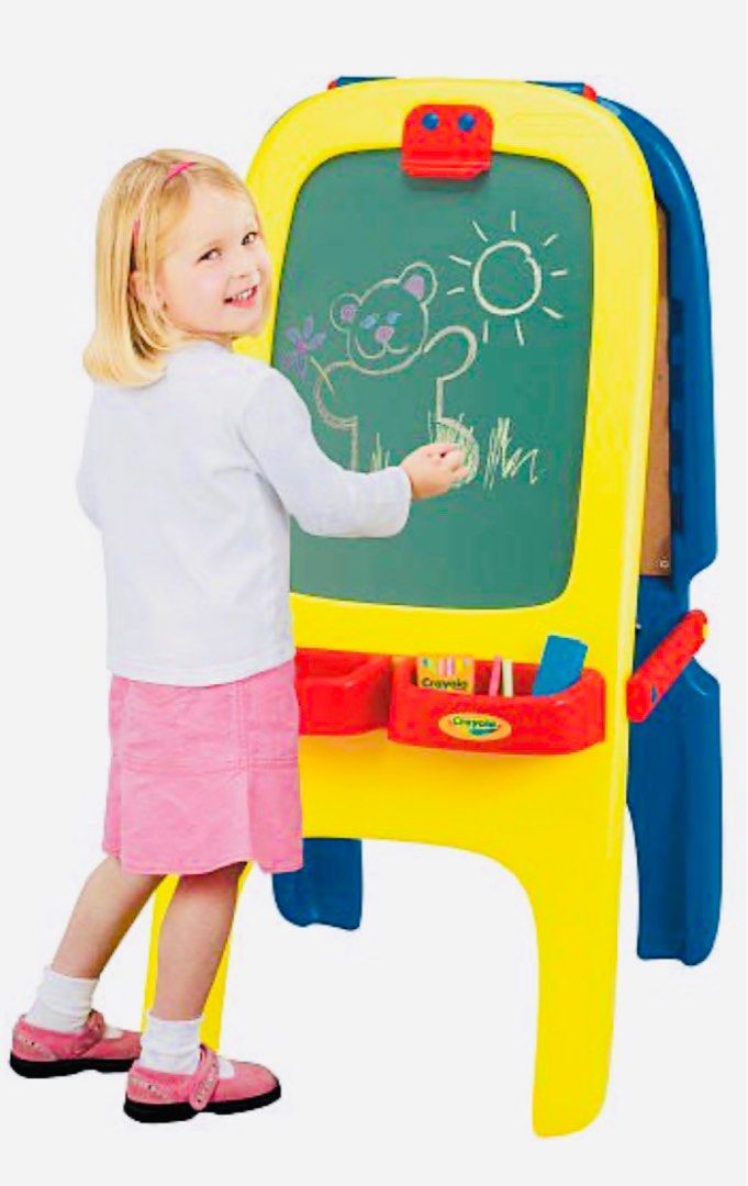 Crayola 3In1 Dry Erase And Chalkboard FoldAway Easel With