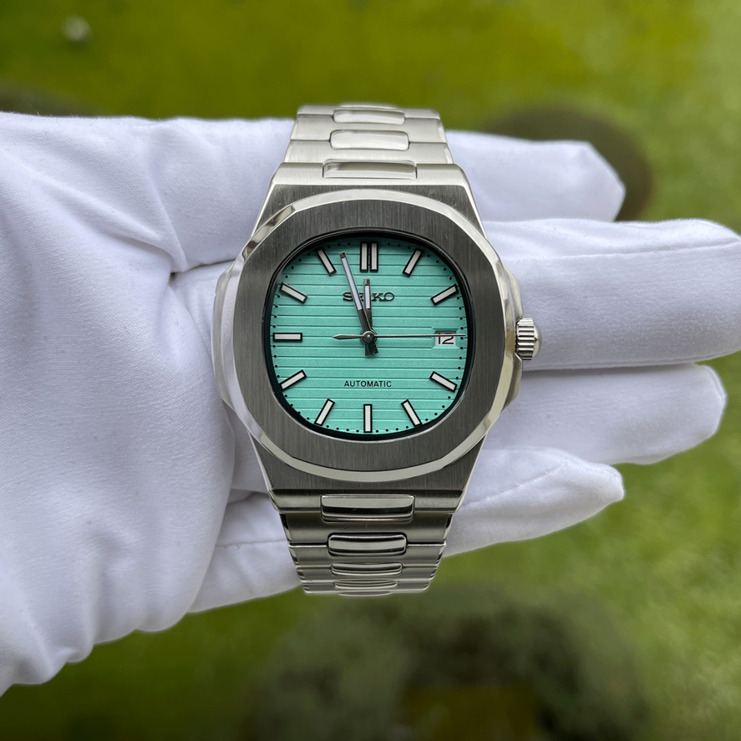 Custom Seiko Nautilus Tiffany 41mm, Men's Fashion, Watches & Accessories,  Watches on Carousell