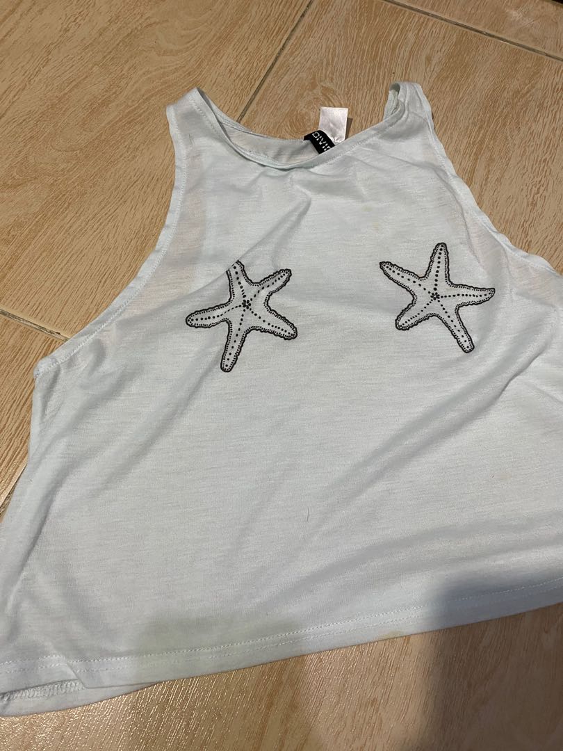 Cute Swim Top Starfish See Through, Women’s Fashion, Tops, Blouses on