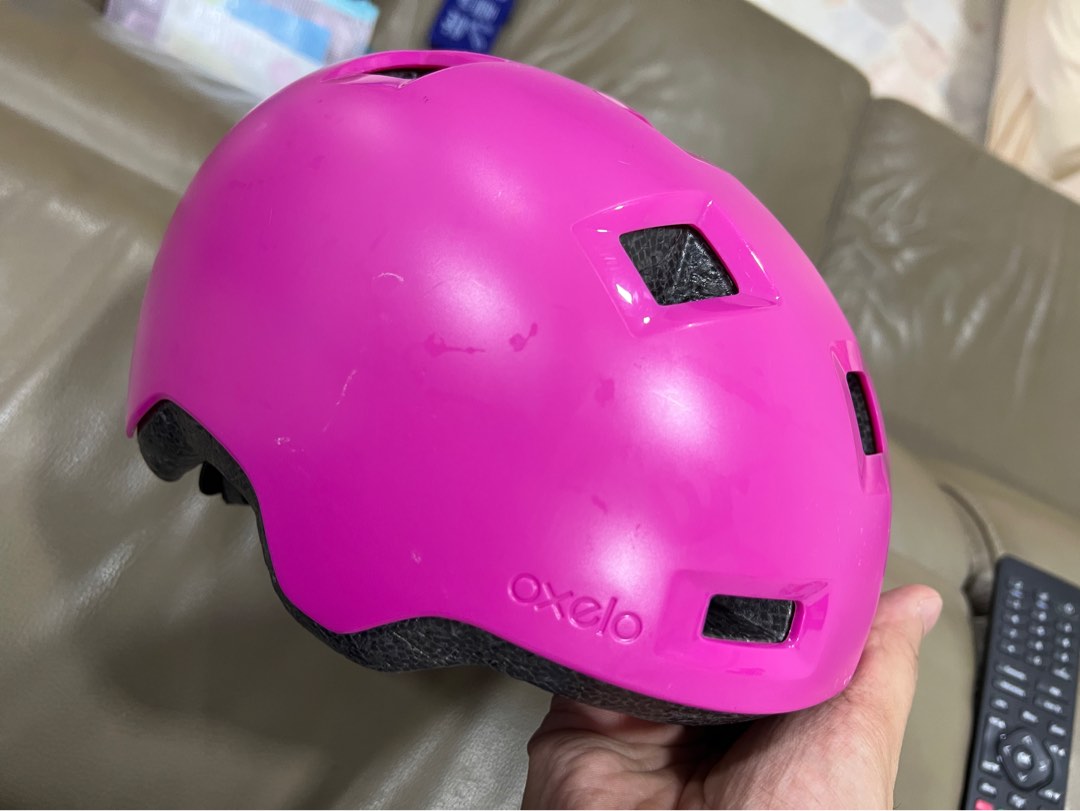 Decathlon Oxelo Kid Helmet PINK, Sports Equipment, Other Sports